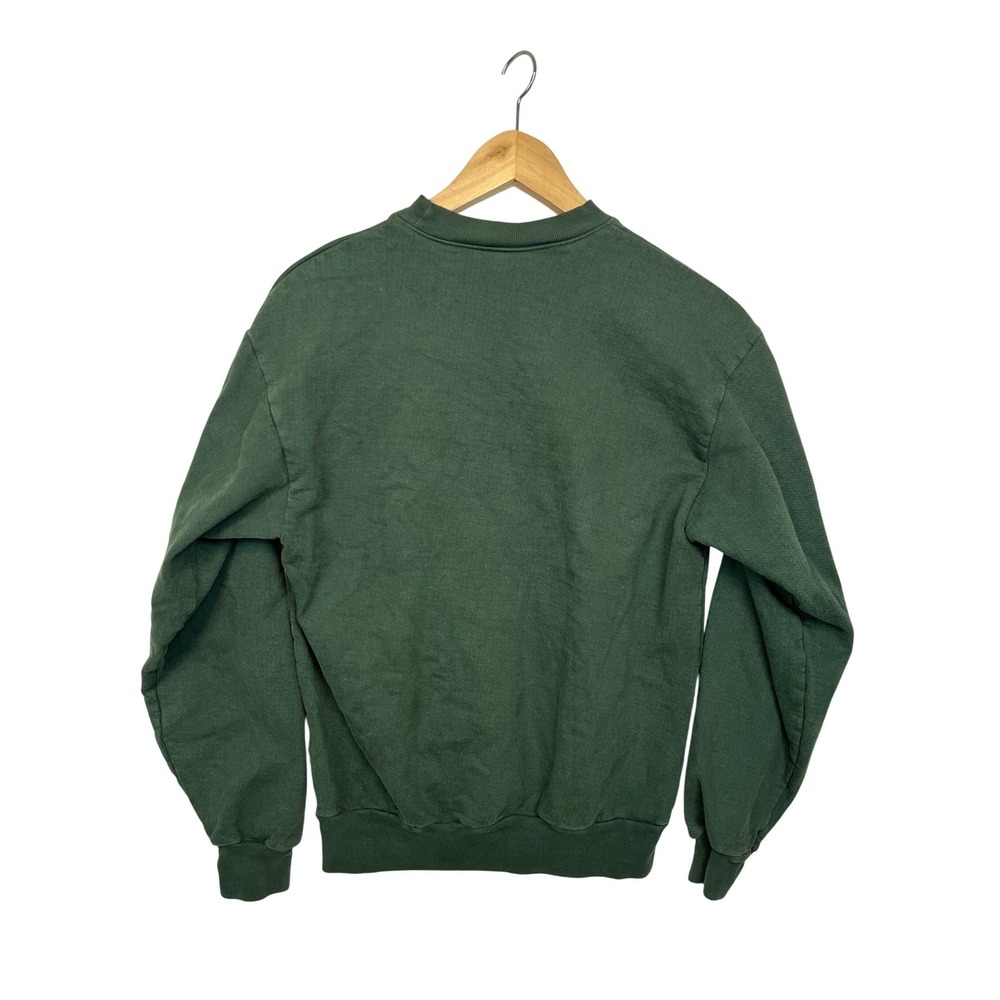 Trinity The Label Tennis Club Crewneck Green Heavy Fleece S/M Retro Sporty - Picture 2 of 9